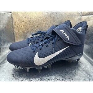 Size 13.5 Nike Alpha Menace Pro 2 Mid Football Cleats BV3945-102 Team Navy